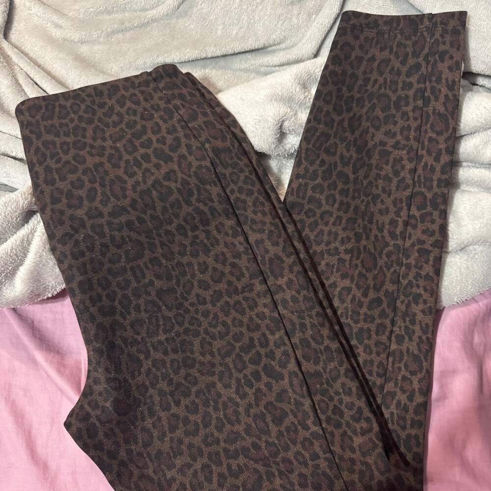Liverpool Leggings Women's Petite Cheetah Print Pull On